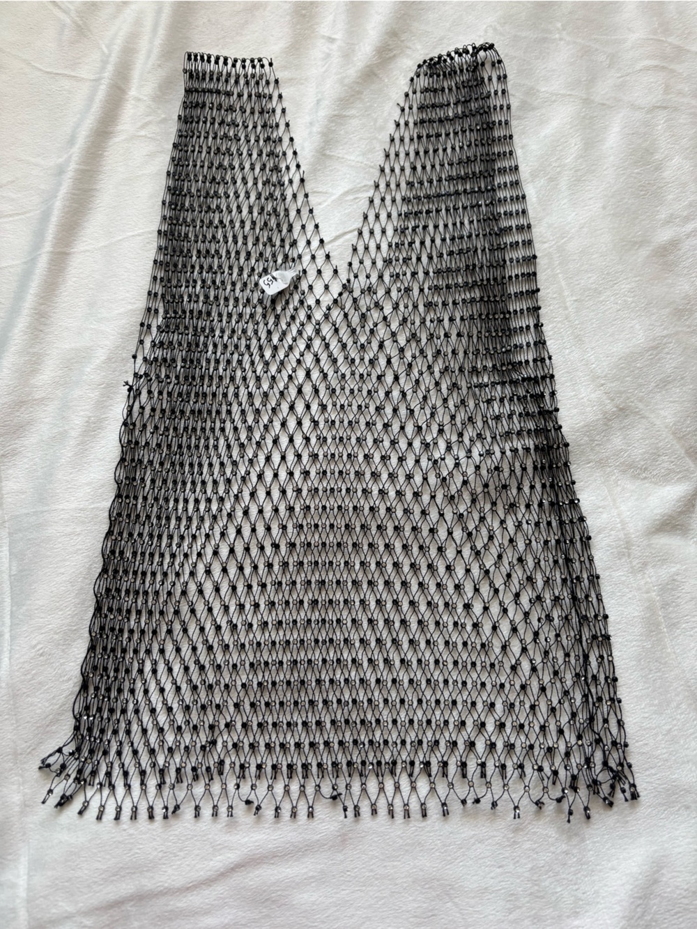 NWT Black Fishnet sparkly Top